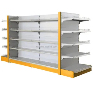 Big Set Shelf Double Layers Plain Panel gondola supermarket shelf