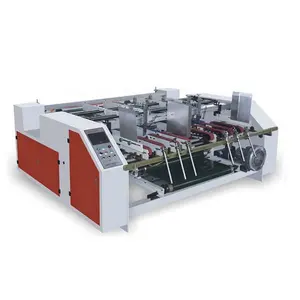 PX-2100 Semi automatic paper board folding and gluing machine/two pieces glue machine