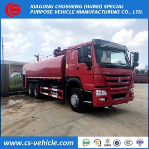 HOWO <span class=keywords><strong>6x4</strong></span> 371hp 20 T su topu su tankı yangın söndürme kamyonu fiyat