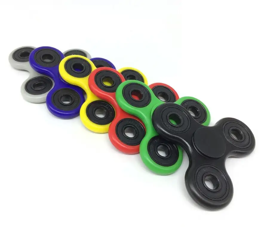 Luminous Plastic EDC Hand Spinner Tri-spinner Fidget spinner Rotation Time Long Anti Stress Toy