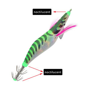 Esca per calamari in plastica dura per <span class=keywords><strong>esche</strong></span> per <span class=keywords><strong>seppie</strong></span> legno gamberetti calamari ganci taglia 2.5 5 pz/set