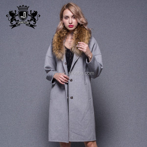 Moutons Col De Fourrure <span class=keywords><strong>Veste</strong></span> Fantaisie Conception De Chèvre Fourrure Brassard Vêtement de Femmes Double Face Manteau de Laine - Product Image 4