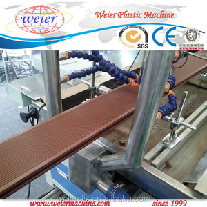 Polymer legno composito wpc profilo linea di produzione/wpc decking estrusione macchina/terrazza bordo doppia estrusore macchina per fare