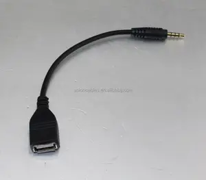 3.5mm זכר AUX אודיו Plug ג 'ק ל-usb נקבה 2.0 כבל ממיר כבלים