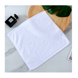 21S 16S 32S Cotton Trắng Tùy Chỉnh Khăn Mặt Cá Nhân Khăn 30X30 Nhỏ Salon Khách Sạn Khăn Lau 100% Bông Mặt Khăn Vuông - Product Image 3