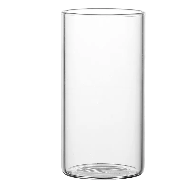 300ml 350ml 380 ml straight sided clear borosilicate drinking glass cup Thin walled borosilicate water glass / tumbler