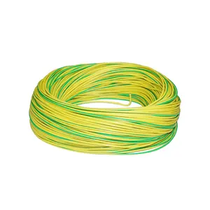 Kawat Listrik Inti Tunggal Tembaga Hijau Dasar Kuning Kawat Dasar Kepang Warna atau Kawat Tanah 6Mm 10Mm Pvc Kawat Earthing Fleksibel