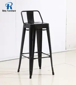 high fashion metal bar chair with wooden seat