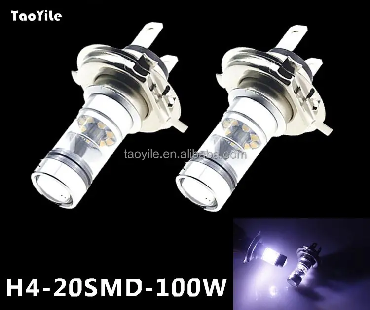 Alto lumen crees LED H4 12 V 24 V 20SMD blanco 100 W LED faro H4