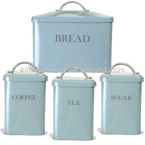 Scatola per il pane tè zucchero caffè farina nidificazione metallo cibo latta cucina scatola metallica set di <span class=keywords><strong>5</strong></span> - Product Image 6