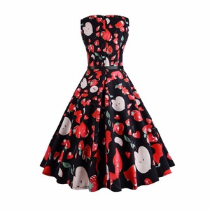 Il nuovo abito da donna stampato alla <span class=keywords><strong>fragola</strong></span> per la festa in spiaggia B020 - Product Image 2