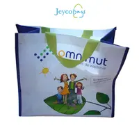 JEYCO กระเป๋าช้อปปิ้งรีไซเคิลได้,ถุงผ้า Pp พร้อมที่จับไนลอนพิมพ์โลโก้ได้ตามต้องการ