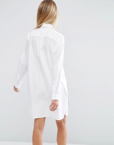 ZY Abito da Donna di Alta Qualità Personalizzabile con Colletto a Punta e Orlo Curvo 100% Cotone Mini Abito Camicia - Product Image 3
