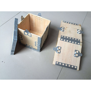 Pacchetto di <span class=keywords><strong>legno</strong></span> scatola di <span class=keywords><strong>legno</strong></span> di compensato pieghevole personalizzata cassa di <span class=keywords><strong>legno</strong></span> OEM spedizione confezione piatta senza scatola di compensato per unghie accetta - Product Image 5