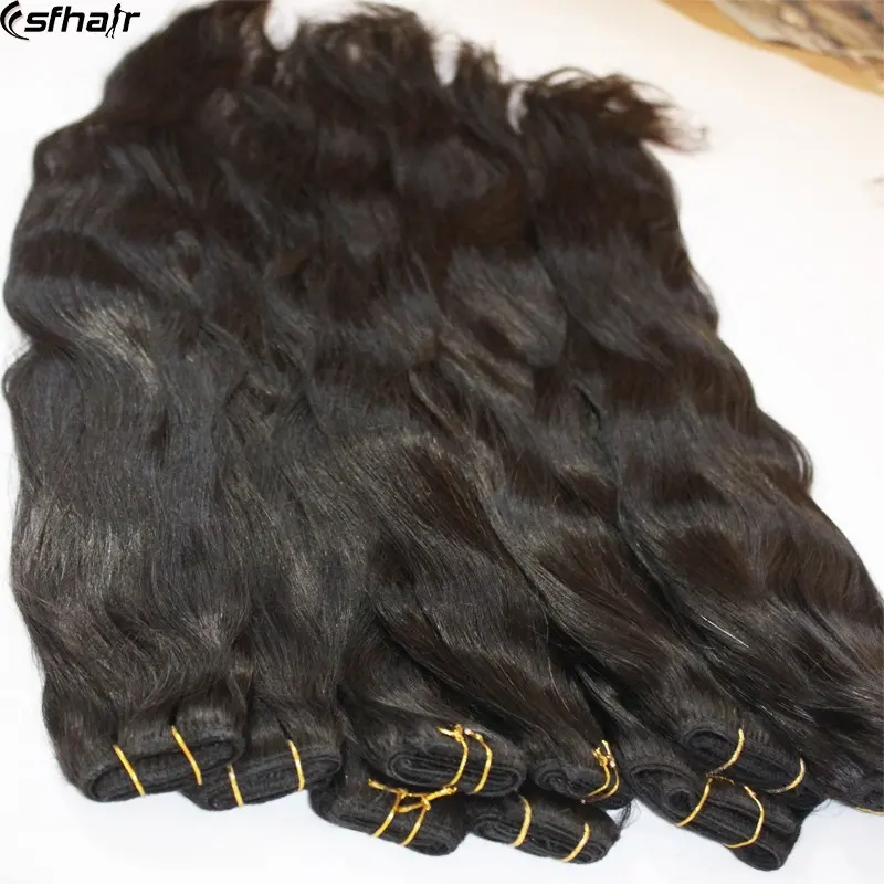 Cabelo humano cru remy cor preta margem 2-3 pacotes de cor natural, você pode pintar qualquer cor