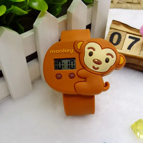 बच्चों के लिए बंदर डिजिटल wristband घड़ियों थप्पड़ बैंड पानी प्रतिरोधी