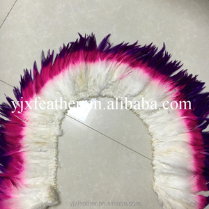 Plumes de coq teintes à trois couleurs, enfilées, pour selle, à prix abordable - Product Image 3