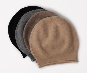 Plaine confortable doux 100% cachemire chapeaux hommes hiver tricot laine mérinos cachemire <span class=keywords><strong>bonnet</strong></span> chapeaux hommes femmes dames - Product Image 1