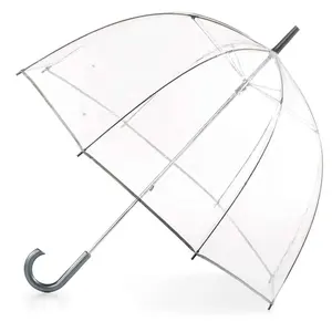 Китайский завод, оптовая продажа, изготовленный на заказ, промо, ветрозащитный женский прозрачный зонтик с пузырьками от дождя