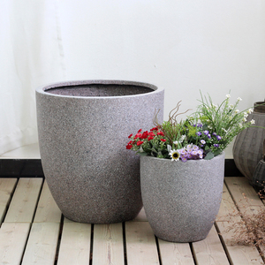 Macetas de Cemento de Gran Tamaño con Efecto <span class=keywords><strong>Terrazo</strong></span>, Diseño Moderno, Ecológicas, para Interiores y Exteriores, Decoración para Jardín y Hogar - Product Image 2