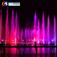 Fontaine à jets d'eau dansants colorés bon marché avec conception GRATUITE