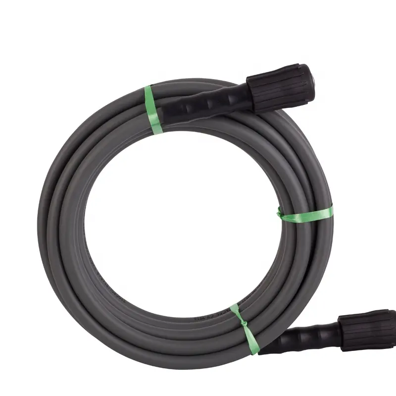 Black high pressure washing car hose for car equipment pressure washing with quick connect fittings