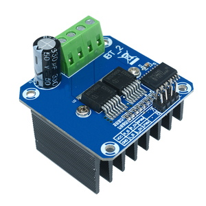 Set di 1 Modulo <span class=keywords><strong>Driver</strong></span> Motore Passo-Passo Smart Car 5.5V-27V con Doppio BTS7960B DC 43A, Scheda di Controllo PWM a Ponte H - Product Image 1