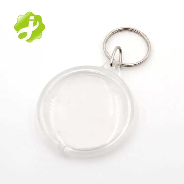 도매 승진 주문 둥근 모양 공백 투명한 아크릴 keychain