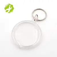 Großhandel förderung nach runde form leere transparent acryl keychain