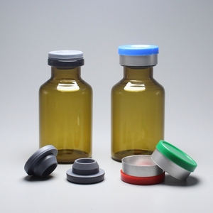 Bouteilles en verre avec tubes tubulaires, pour médicaments liquide, brun, 20 ml - Product Image 1