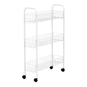 Carrito <span class=keywords><strong>de</strong></span> almacenamiento <span class=keywords><strong>de</strong></span> frutas y verduras para cocina, 3 niveles, recubrimiento en polvo, <span class=keywords><strong>ruedas</strong></span> - Product Image 1
