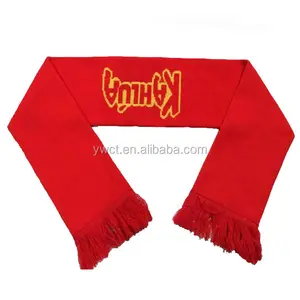 中性厚针织冬季围巾普通丙烯酸纱线针织红围巾