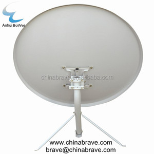 0.6 mm Thickness and Wall / Ground Stand <strong>Ku</strong> Band 75*80CM HD Parabolic Solid Offset Dish <strong>Antenna</strong>