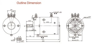 12 v 1.4kw הידראולי כננת/דו כיוונית dc מנוע - Product Image 3