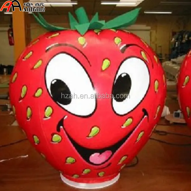 विज्ञापन सजावट Inflatable स्ट्राबेरी कृत्रिम बड़ा स्ट्रॉबेरी पदोन्नति विज्ञापन