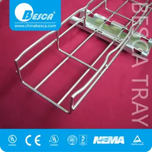 Cable Tray Wire Mesh Outside Use Hanging Wire Mesh Cable Tray With Bracket ULlisted CE