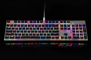 Không dây lập trình khung nhôm cấu hình thấp cơ khí Bàn phím chơi game RGB <span class=keywords><strong>Backlit</strong></span> máy tính im lặng Bàn phím cơ khí - Product Image 2