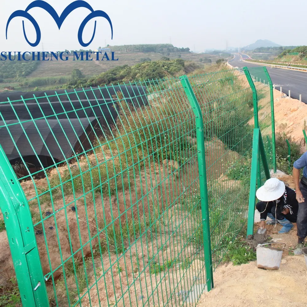 Zambia Game Wire Fence with round PVC Coated Post Welded Steel Wire Mesh Farm Gate Square Hole Shape for Security Use