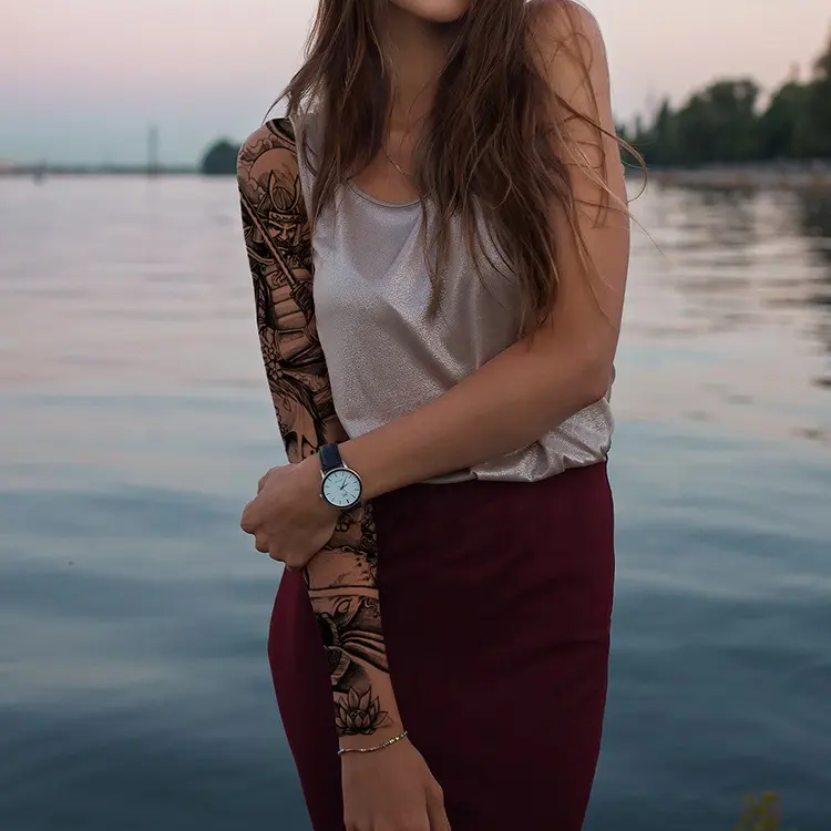 Make-up Körper Kunst Sex Frauen Tattoo Aufkleber Vollen Arm Tattoo Temporäre Große