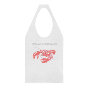 <strong>Disposable</strong> Paper <strong>Adult</strong> Tie-On <strong>Bibs</strong> with Lobster Design