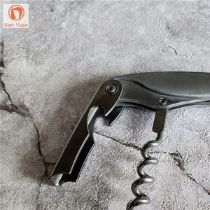 畅销多功能铝葡萄酒服务员开瓶器开瓶器带箔切割机手动操作 - Product Image 3