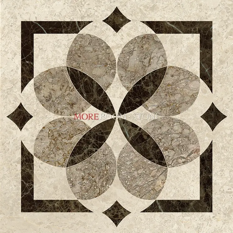 China supply flower waterjet medallion marble tiles design floor pattern