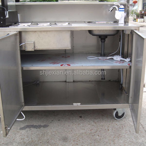 JX-CR200เชิงพาณิชย์ที่ใช้รถเข็นสุนัขร้อนขายร้อนร้อนรถเข็นรถเข็นมือ