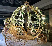 Star Dekorasi Pernikahan Taman Latar Belakang Pelatih Panggung Cinderella Kereta Labu Besi Musim Semi