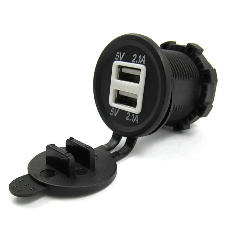 New Output 5V 4.2A Two USB Car Phone Charger Power Socket With Digital Led Display