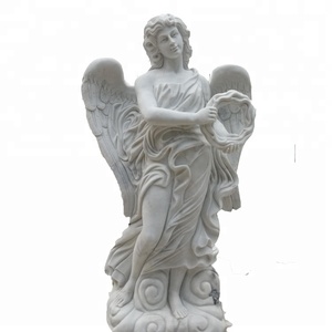 Offre Spéciale sculpture en <span class=keywords><strong>pierre</strong></span> naturelle sculptée grandeur nature sculpture d'ange en marbre <span class=keywords><strong>blanc</strong></span> à vendre - Product Image 1