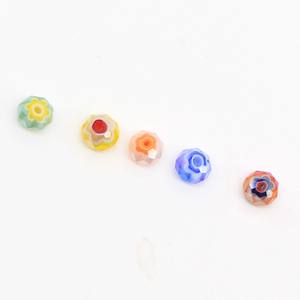 لون مختلط millefiori الخرز الزجاجي مع النهاية AB للمجوهرات DIY صنع - Product Image 4