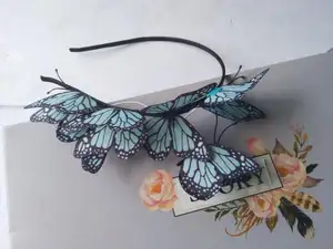 Diadema <span class=keywords><strong>de</strong></span> Mariposa Rosa Monarca del Bosque para Niñas y Adultas, Estilo Pin Up <span class=keywords><strong>de</strong></span> <span class=keywords><strong>Cuento</strong></span> <span class=keywords><strong>de</strong></span> Hadas - Product Image 5