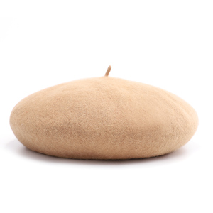 Bonnet béret en feutre de laine pour dames, couleur unie, tricot français pour filles, vente en gros - Product Image 4