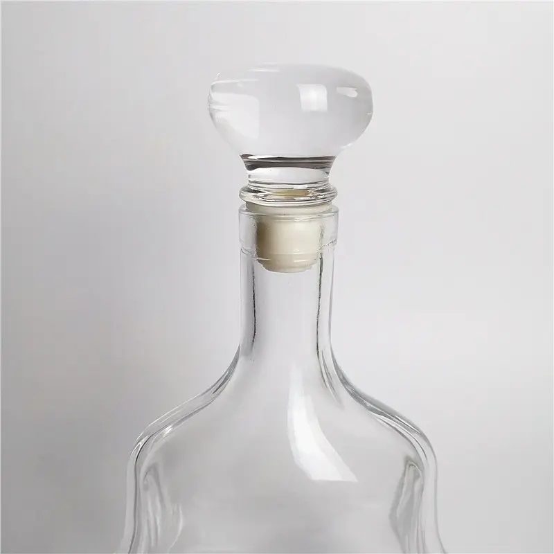 Votka stoper şarap kap yarım daire kristal cam şişe ambalaj sızdırmazlık kapağı özel mantar tıpa şarap şişesi camı stoper